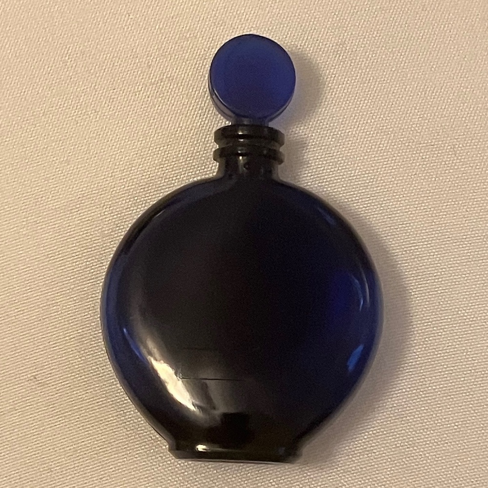 Worth Dans La Nuit Glass Art Deco Bottle Deep Cobalt Blue - 1/4 oz - Picture 2 of 5